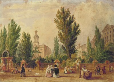 The Danish Church in Wellclose Square, London by English School